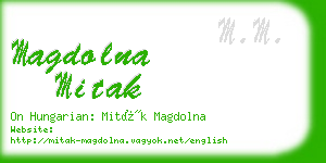 magdolna mitak business card